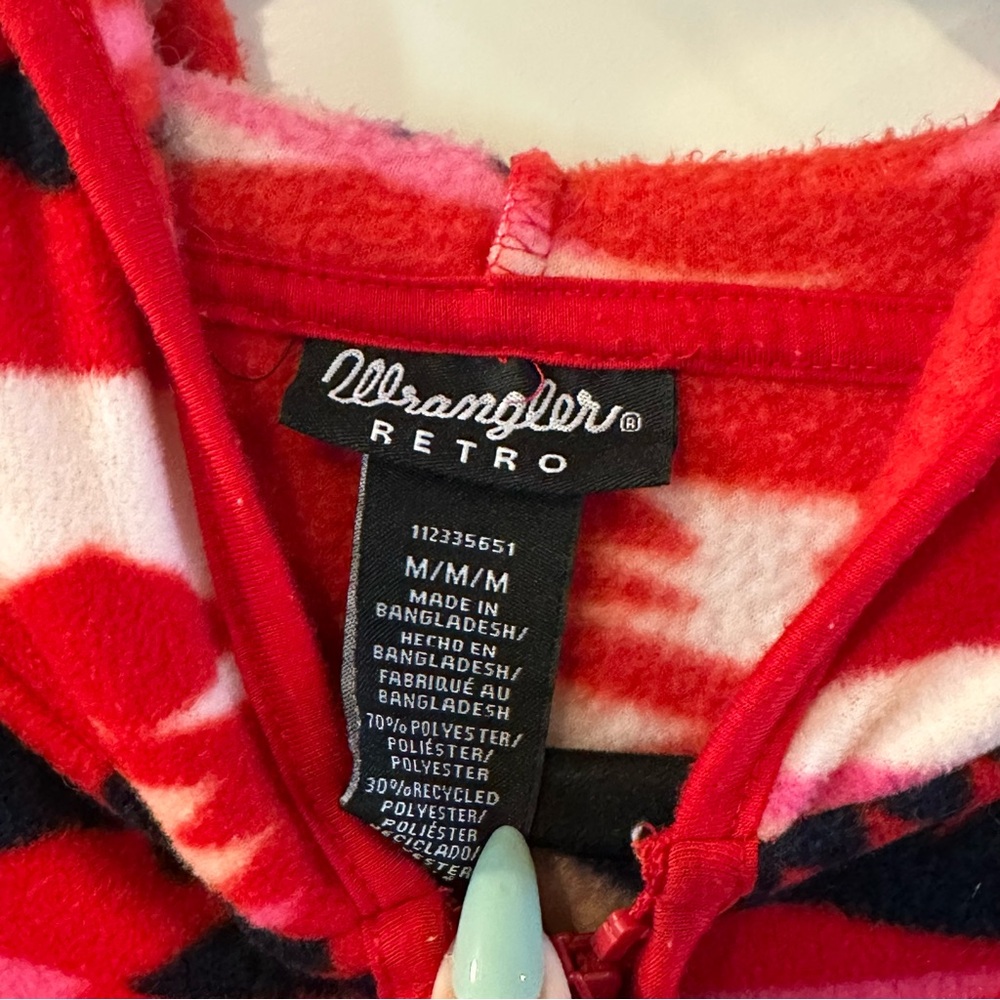Wrangler Americana Retro Fleece Zip Hoodie | Southwestern Statement | Med. - Picture 2 of 3
